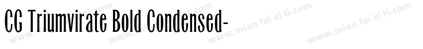 CG Triumvirate Bold Condensed字体转换